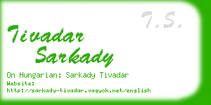 tivadar sarkady business card